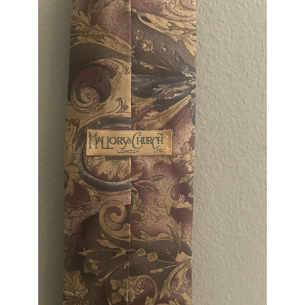 Mallory & Church London ‎ Paisley Floral Silk Men's Neck Tie